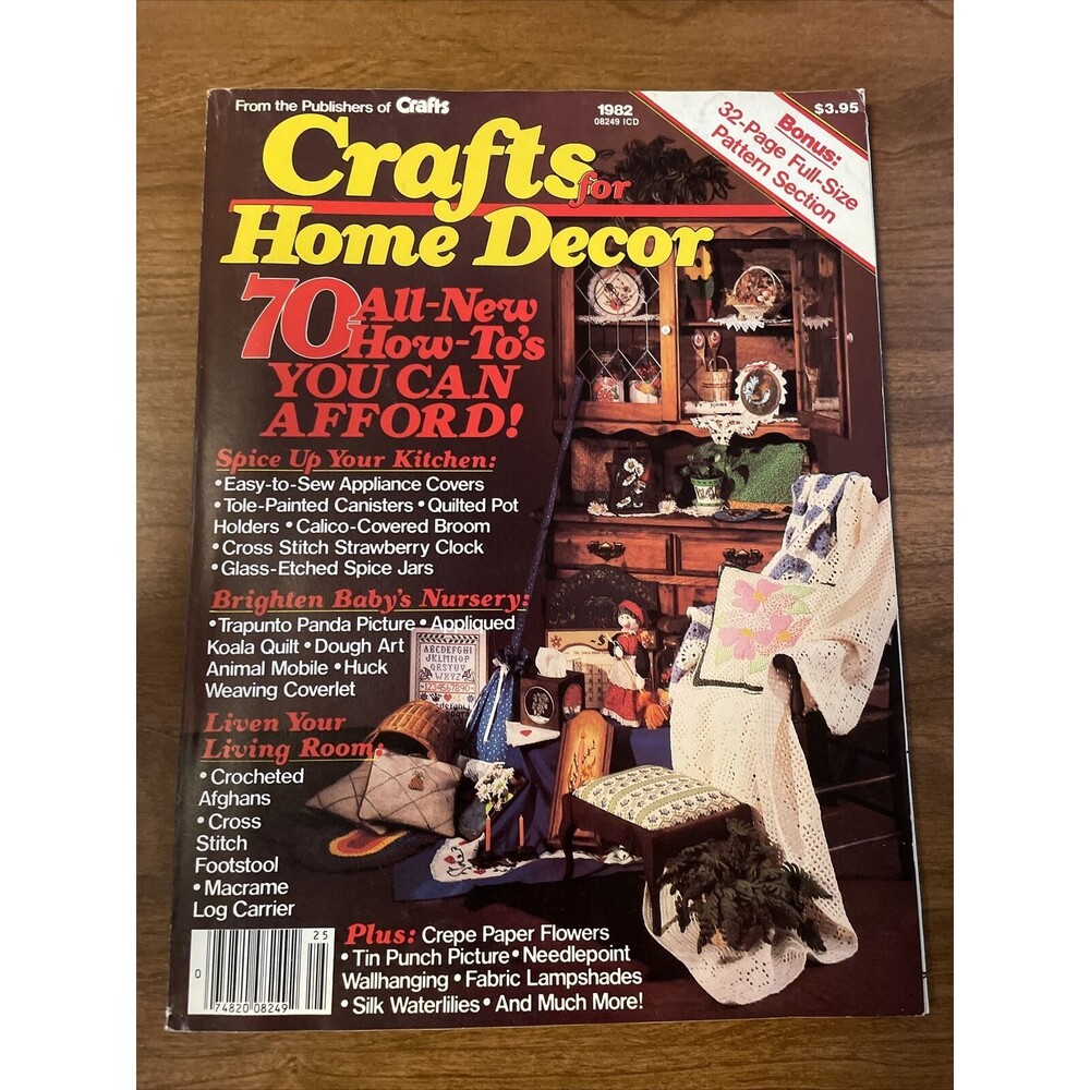 Vtg Crafts For Home Decor 1982 Magazine Patterns Insert